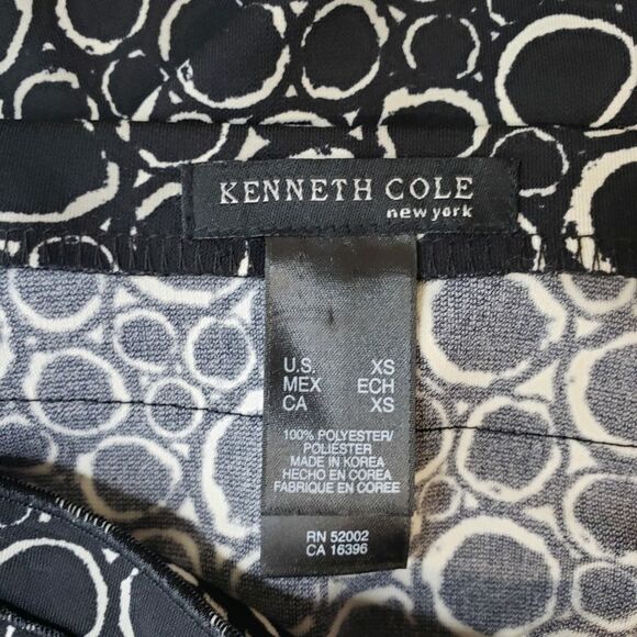 KENNETH COLE REACTION Womens XS black white wrap skirt - Picture 3 of 3